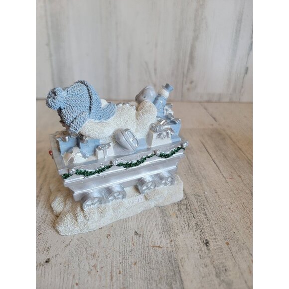 Encore Snowman Buddies cool as ice train cart Xmas home decor figure - Picture 4 of 6